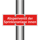 Absperrventil der Sprinkleranlage innen