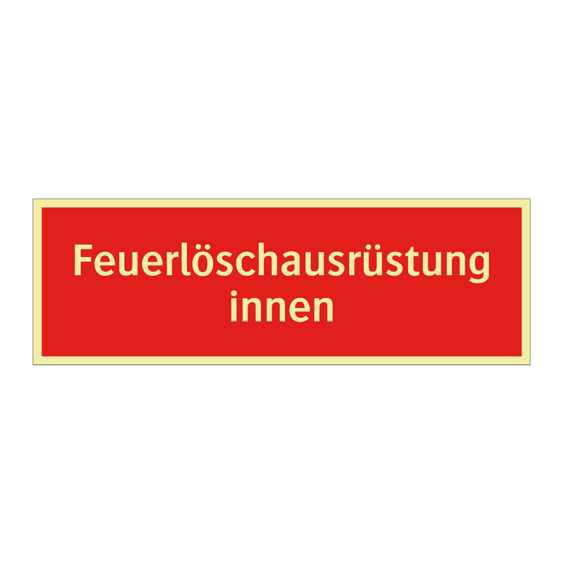 Feuerlöschausrüstung innen