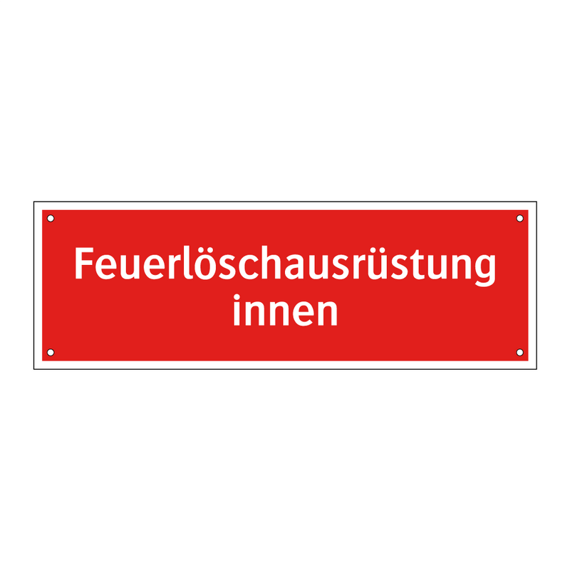 Feuerlöschausrüstung innen
