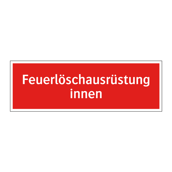 Feuerlöschausrüstung innen