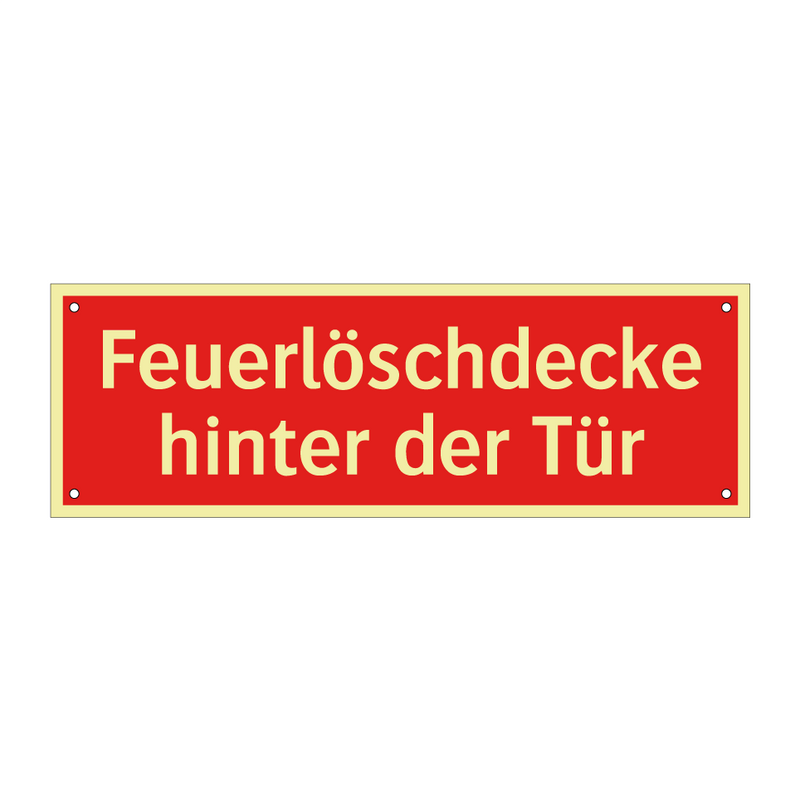 Feuerlöschdecke hinter der Tür