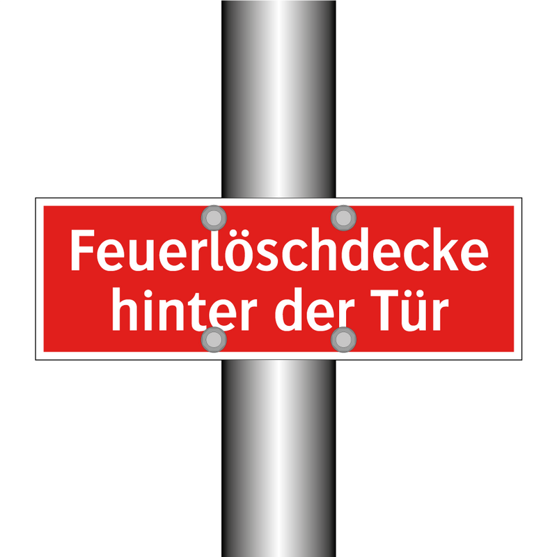 Feuerlöschdecke hinter der Tür