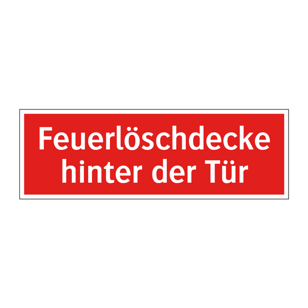 Feuerlöschdecke hinter der Tür