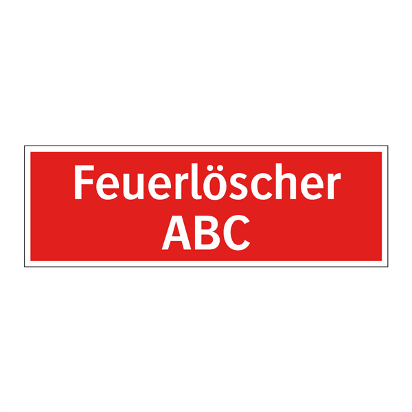 Feuerlöscher ABC