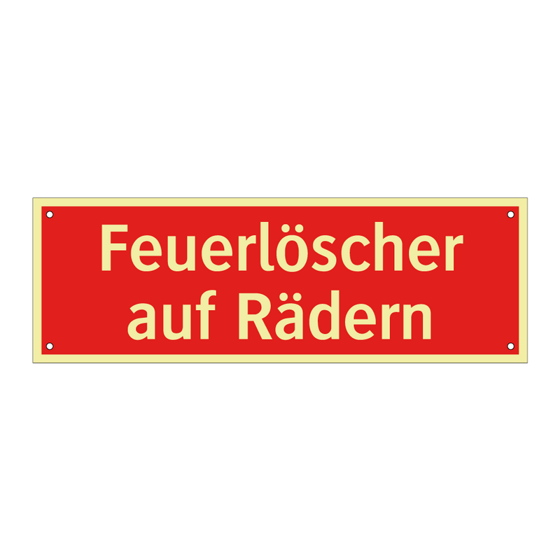 Feuerlöscher auf Rädern