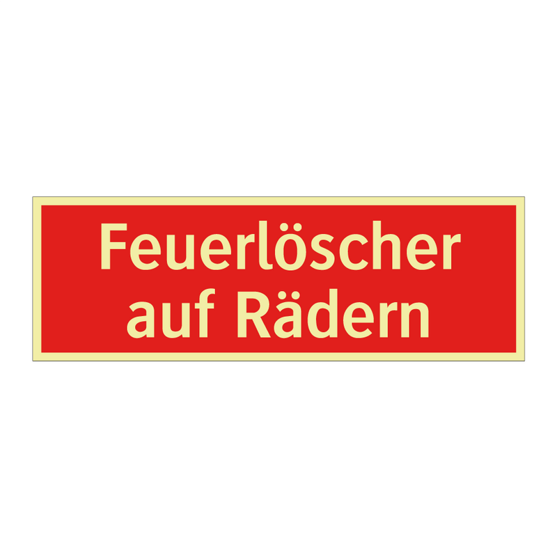 Feuerlöscher auf Rädern