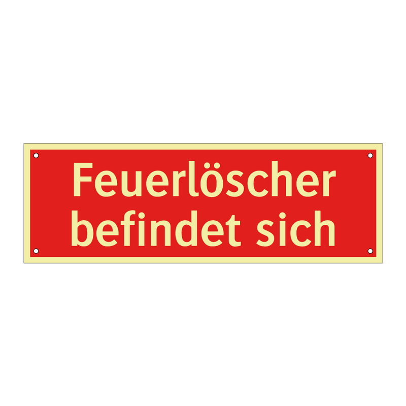 Feuerlöscher befindet sich