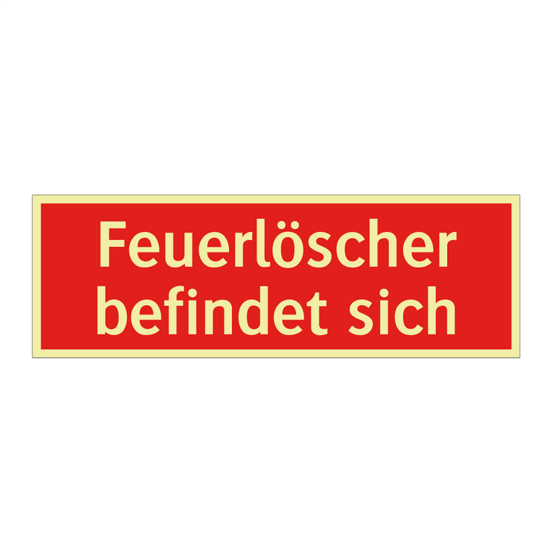 Feuerlöscher befindet sich
