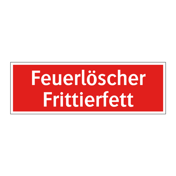 Feuerlöscher Frittierfett