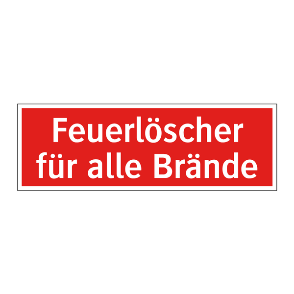 Feuerlöscher für alle Brände