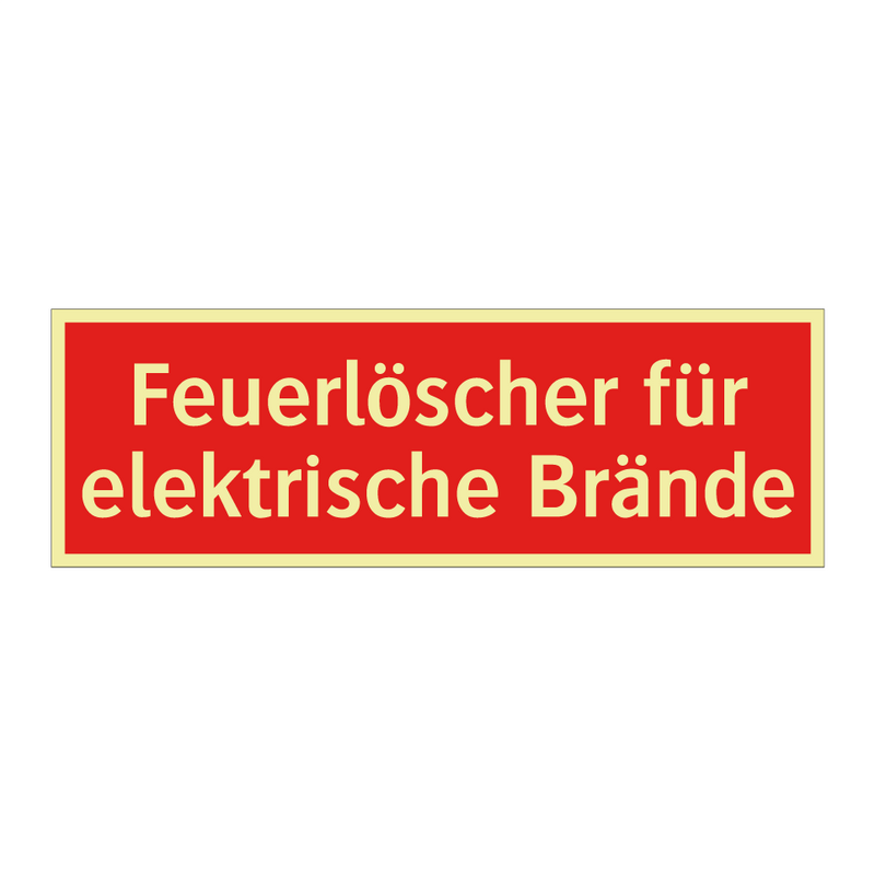 Feuerlöscher für elektrische Brände