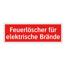 Feuerlöscher für elektrische Brände