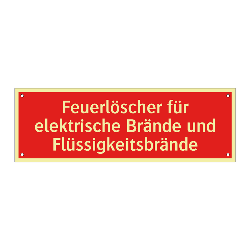 Feuerlöscher für elektrische Brände und Flüssigkeitsbrände