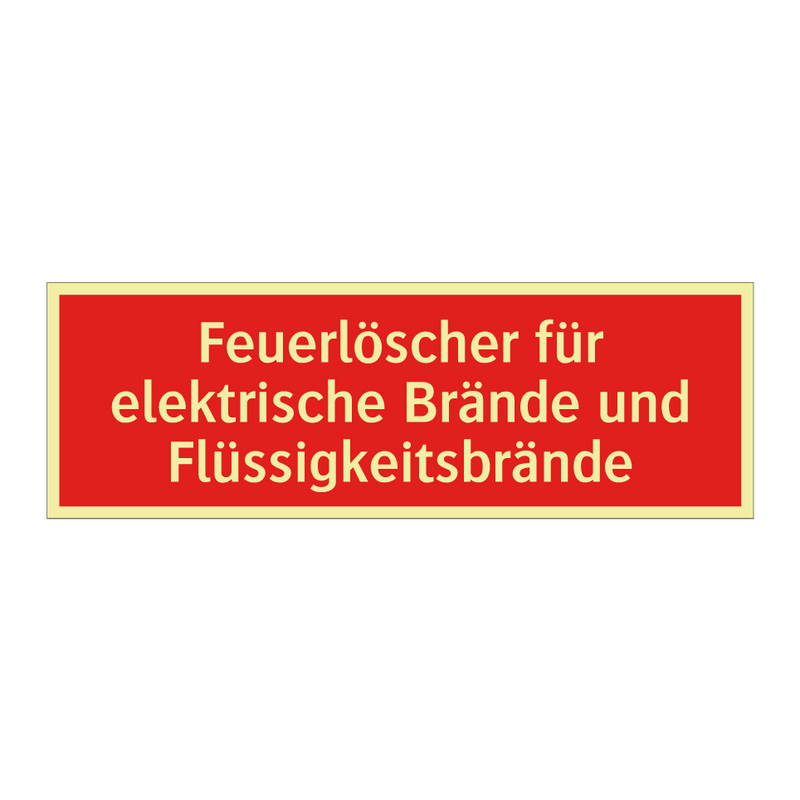 Feuerlöscher für elektrische Brände und Flüssigkeitsbrände