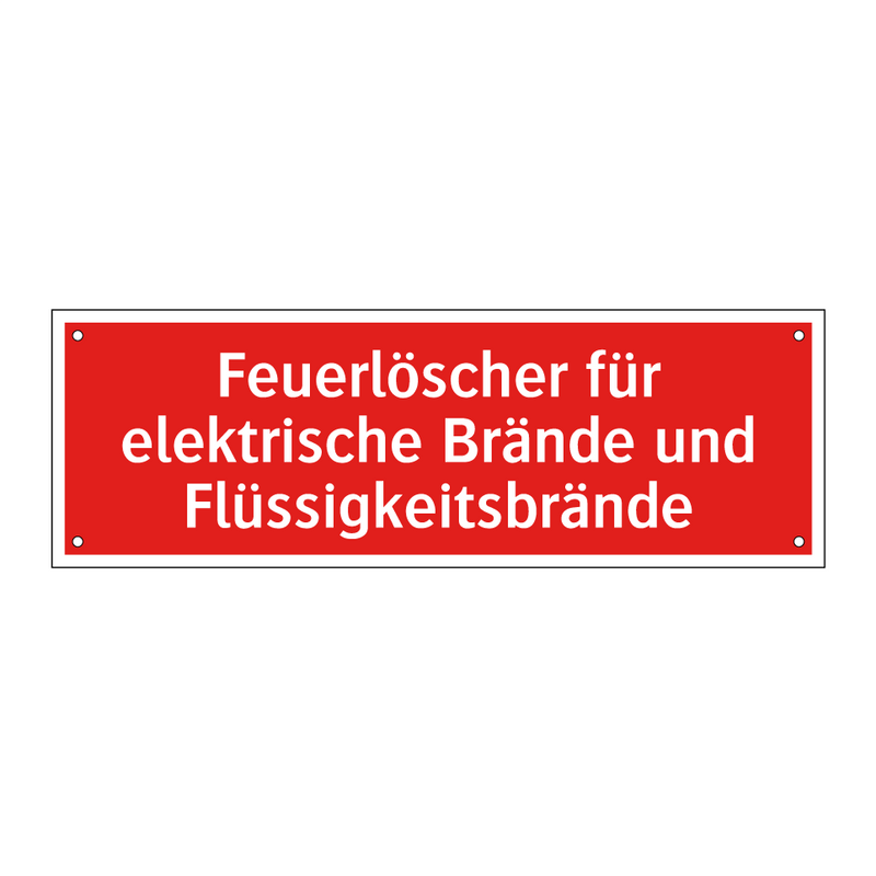 Feuerlöscher für elektrische Brände und Flüssigkeitsbrände