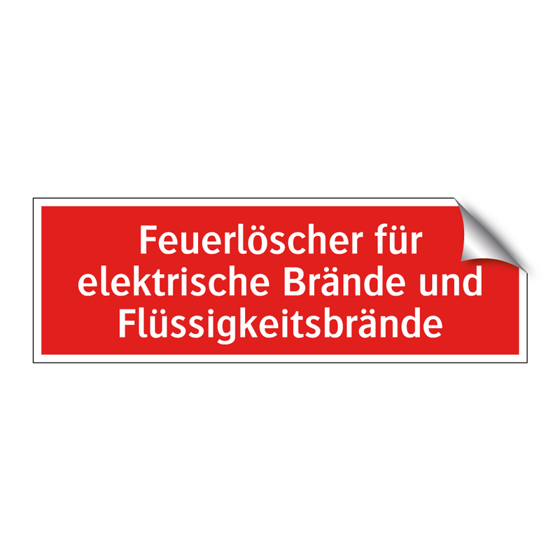 Feuerlöscher für elektrische Brände und Flüssigkeitsbrände
