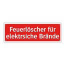 Feuerlöscher für elektrsiche Brände