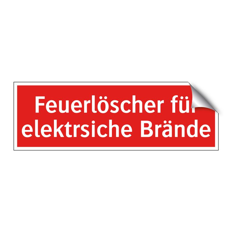 Feuerlöscher für elektrsiche Brände