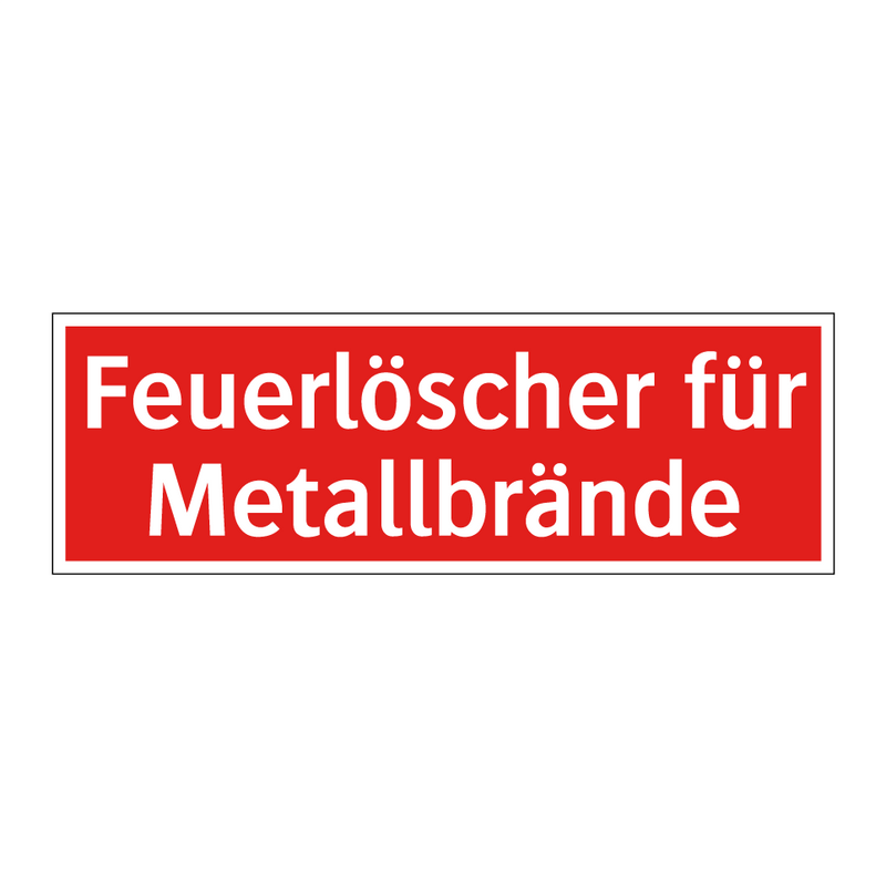 Feuerlöscher für Metallbrände