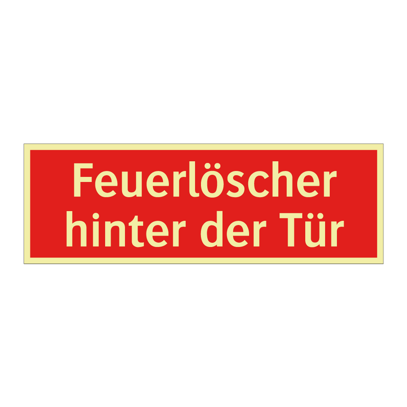 Feuerlöscher hinter der Tür
