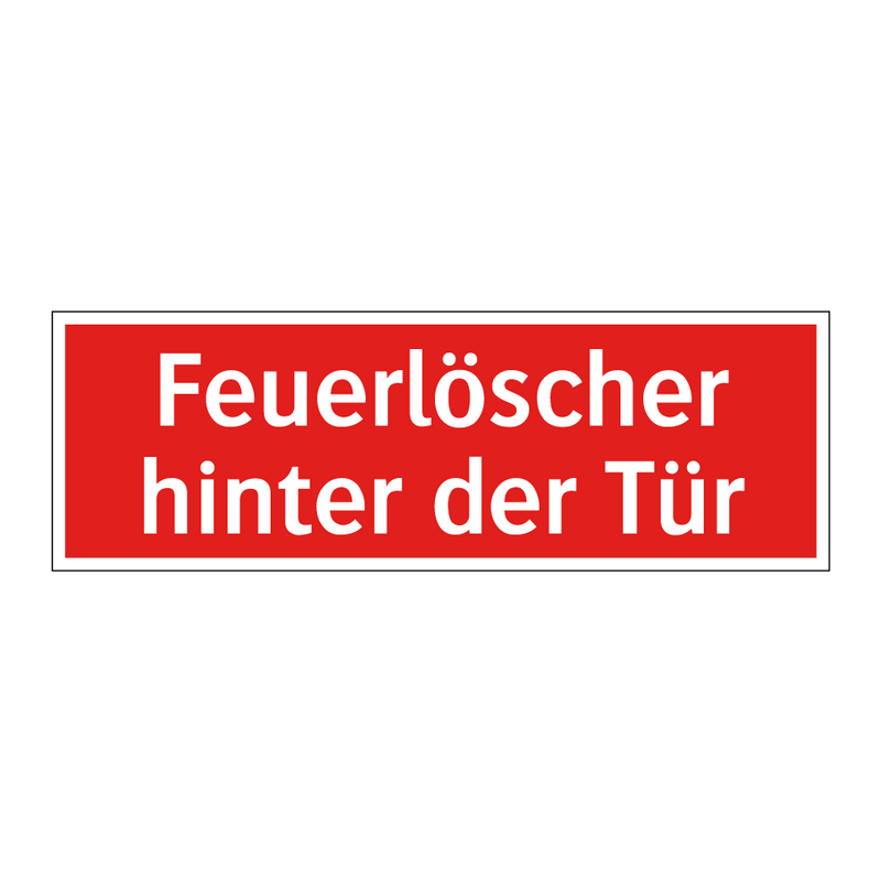 Feuerlöscher hinter der Tür