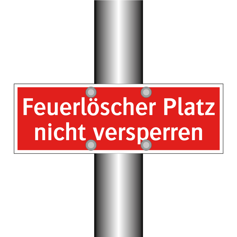 Feuerlöscher Platz nicht versperren