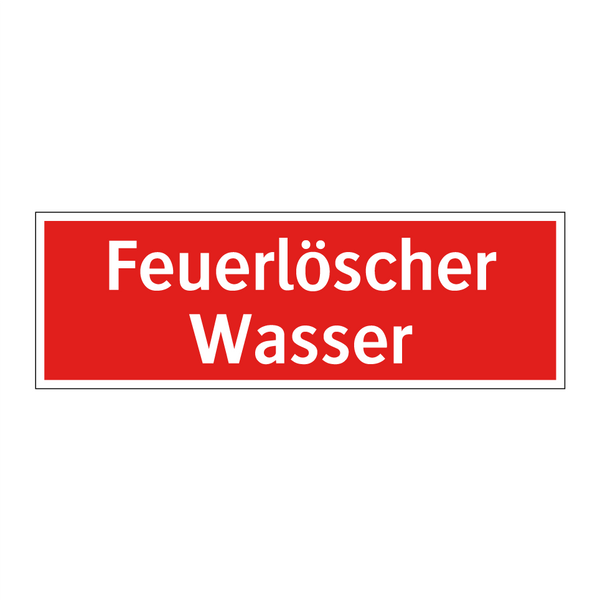Feuerlöscher Wasser