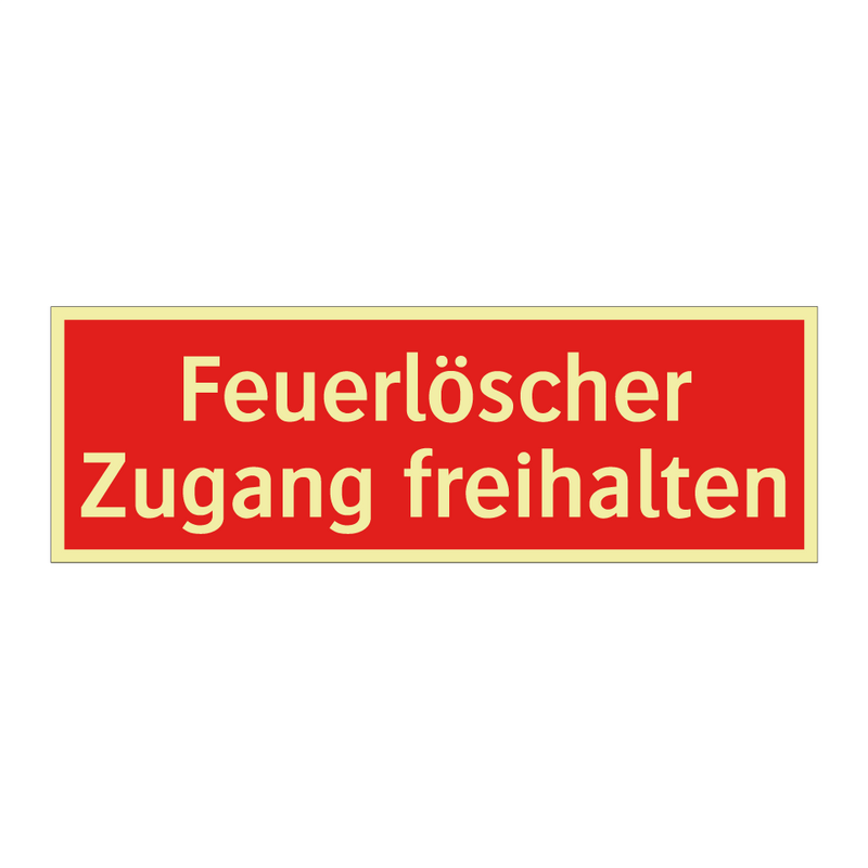 Feuerlöscher Zugang freihalten
