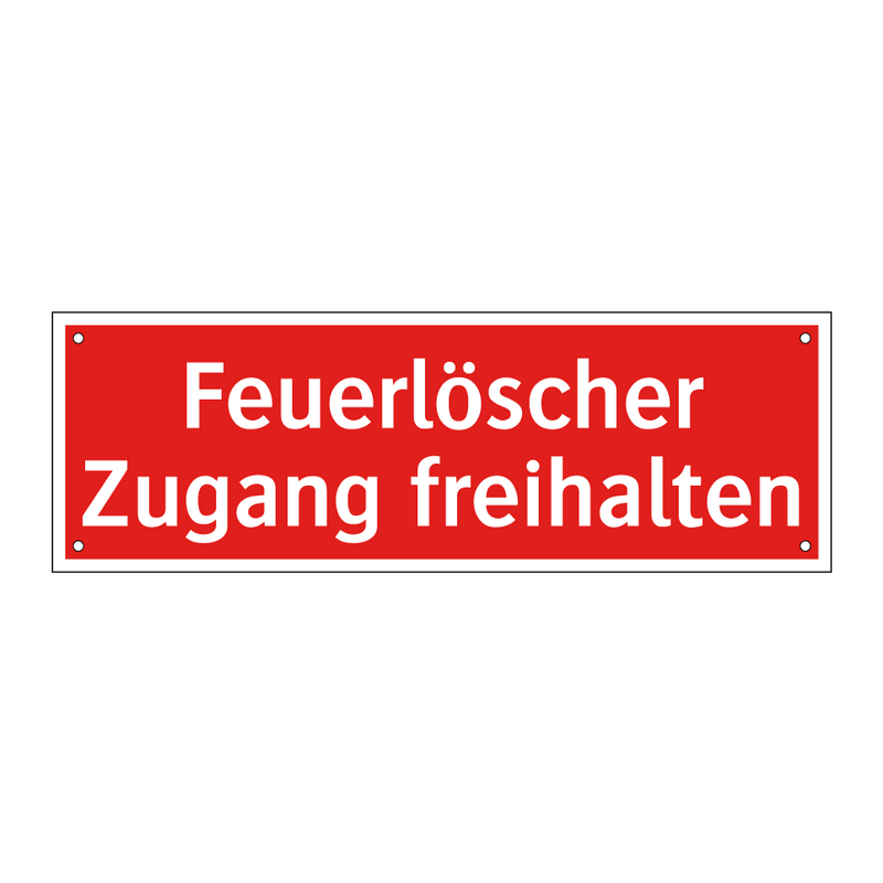 Feuerlöscher Zugang freihalten