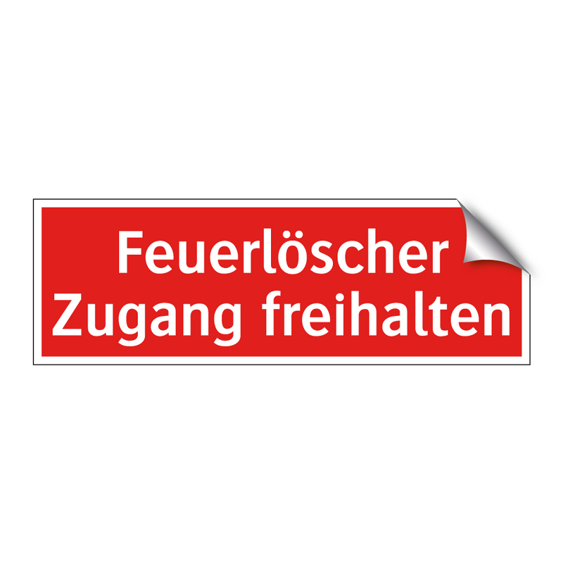Feuerlöscher Zugang freihalten