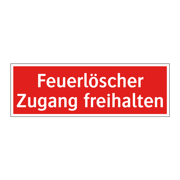 Feuerlöscher Zugang freihalten