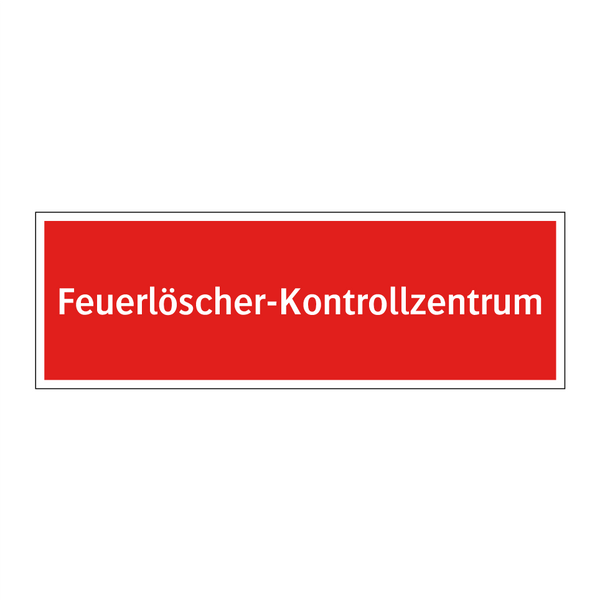 Feuerlöscher-Kontrollzentrum