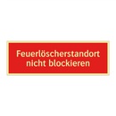 Feuerlöscherstandort nicht blockieren