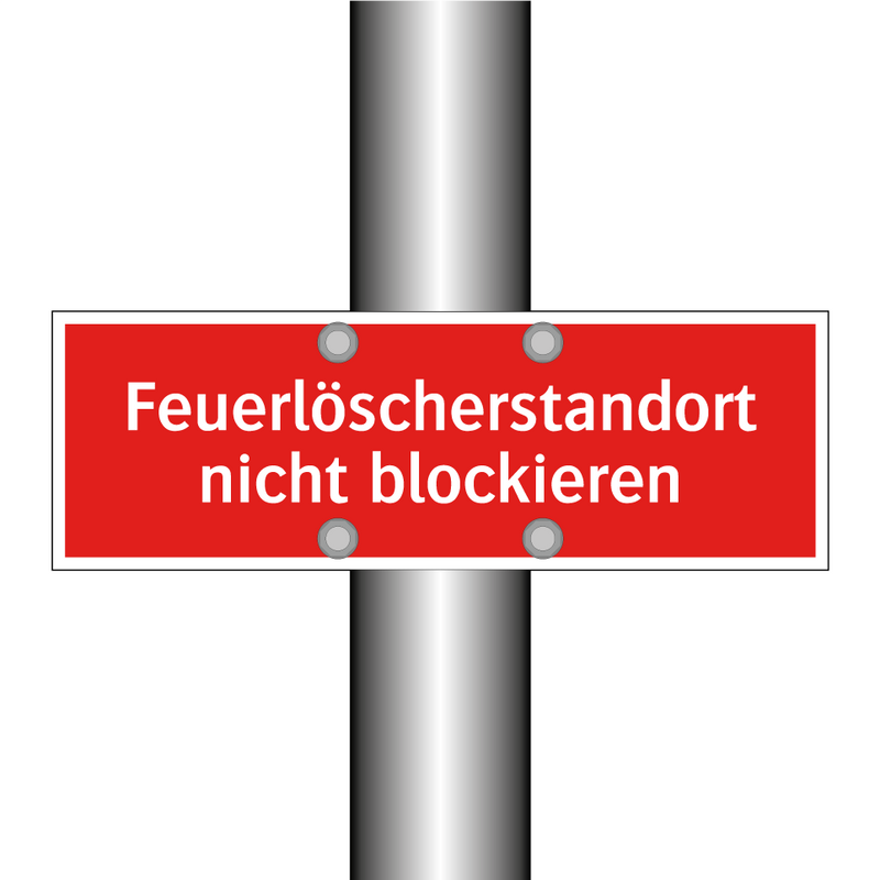 Feuerlöscherstandort nicht blockieren