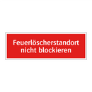 Feuerlöscherstandort nicht blockieren