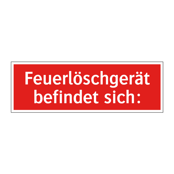 Feuerlöschgerät befindet sich: