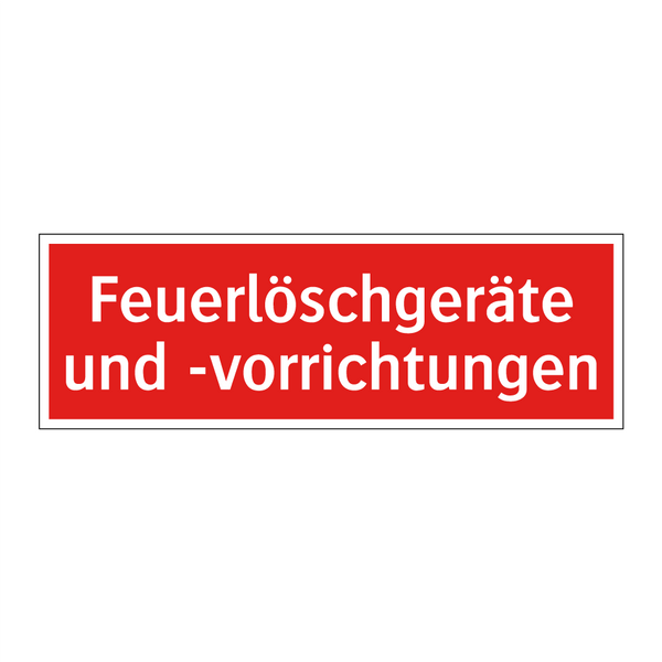 Feuerlöschgeräte und -vorrichtungen