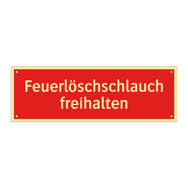 Feuerlöschschlauch freihalten