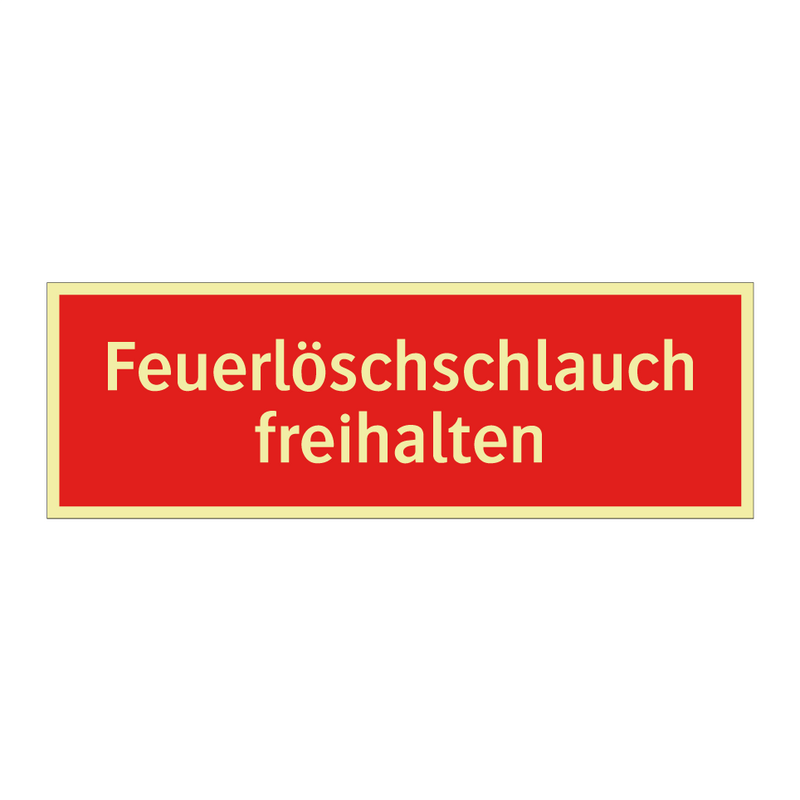 Feuerlöschschlauch freihalten