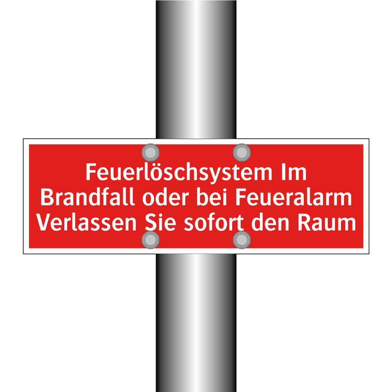 Feuerlöschsystem Im Brandfall oder bei Feueralarm Verlassen Sie sofort den Raum