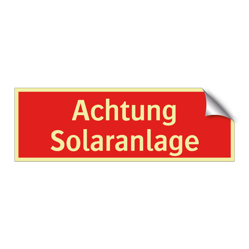 Achtung Solaranlage