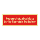 Feuerschutzabschluss Schließbereich freihalten