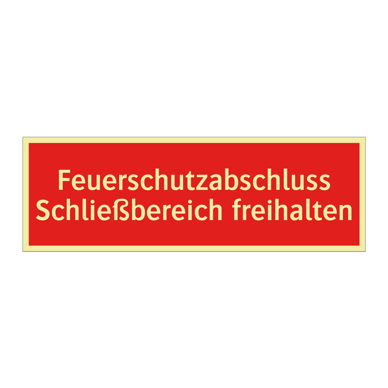 Feuerschutzabschluss Schließbereich freihalten