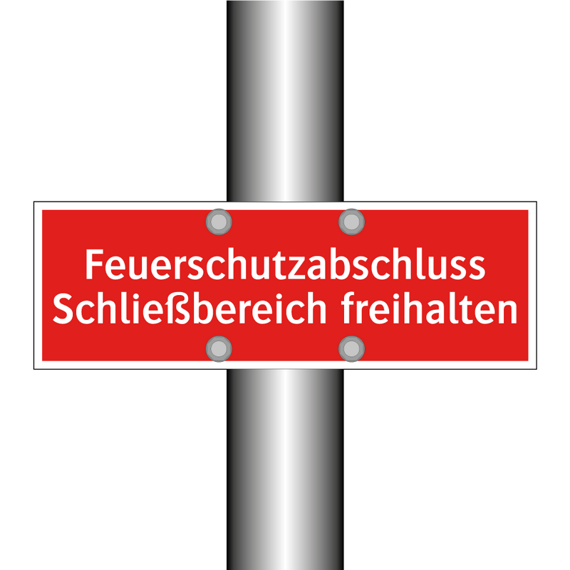 Feuerschutzabschluss Schließbereich freihalten
