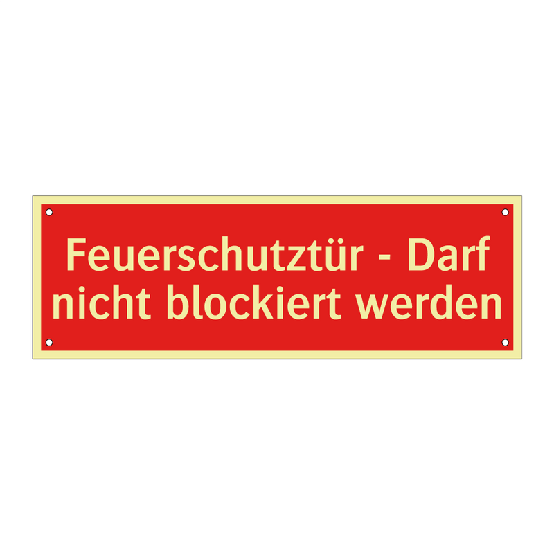 Feuerschutztür - Darf nicht blockiert werden