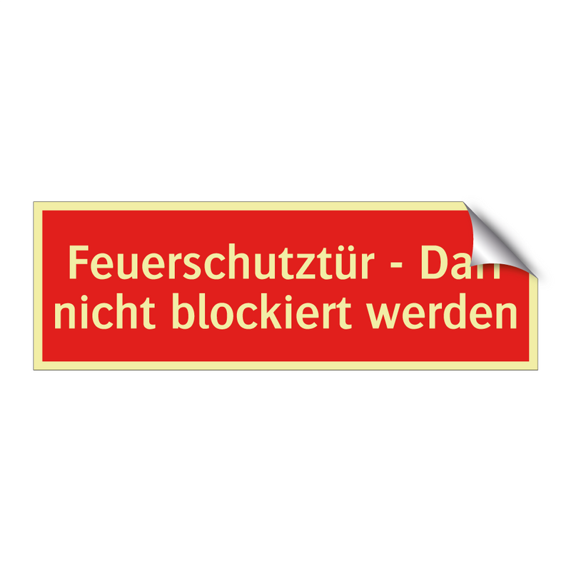 Feuerschutztür - Darf nicht blockiert werden