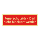 Feuerschutztür - Darf nicht blockiert werden