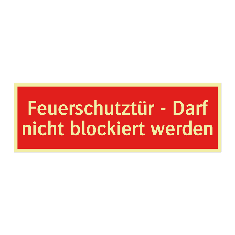Feuerschutztür - Darf nicht blockiert werden
