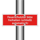 Feuerschutztür bitte freihalten (schließt automatisch)