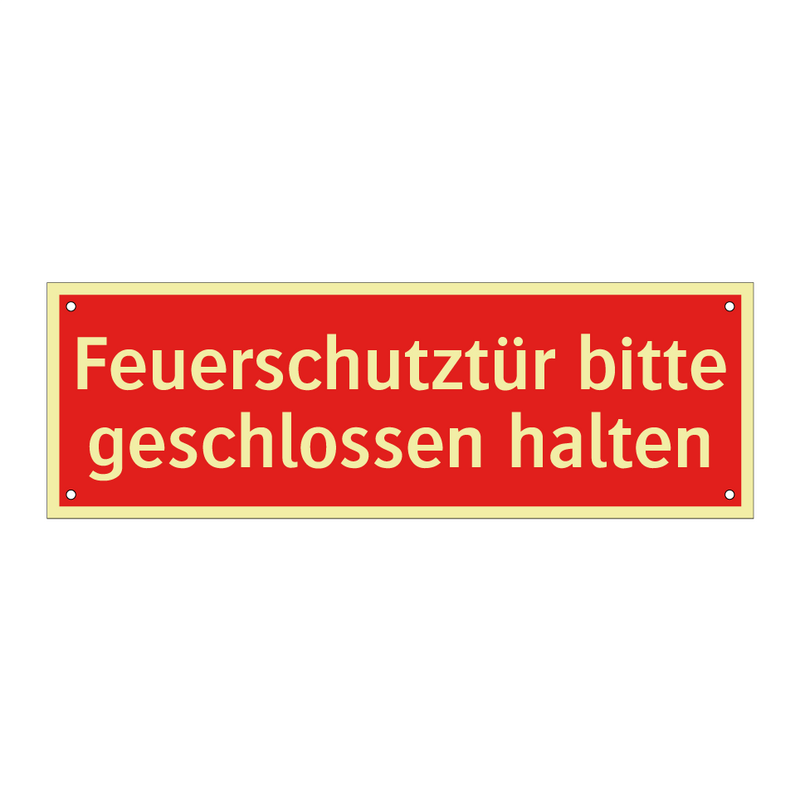 Feuerschutztür bitte geschlossen halten
